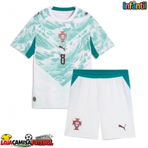 Camisa de Futebol Portugal Bruno Fernandes #8 Equipamento Secundário Infantil Mundo 2026 Manga Curta (+ Calças curtas)